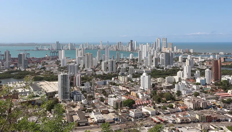 Vista de Cartagena desde el cerro de La Popa