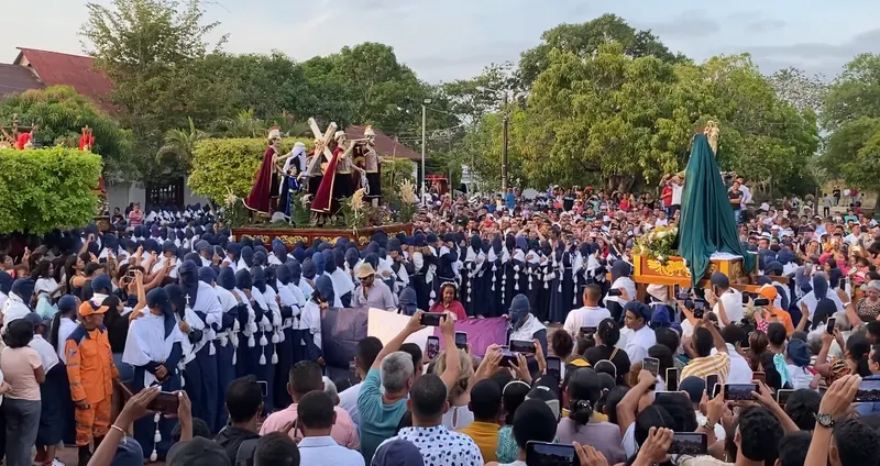 Una procesión de Semana Santa en Mompox